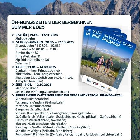 Apart Scharler Mit Silvretta Card See Extérieur photo